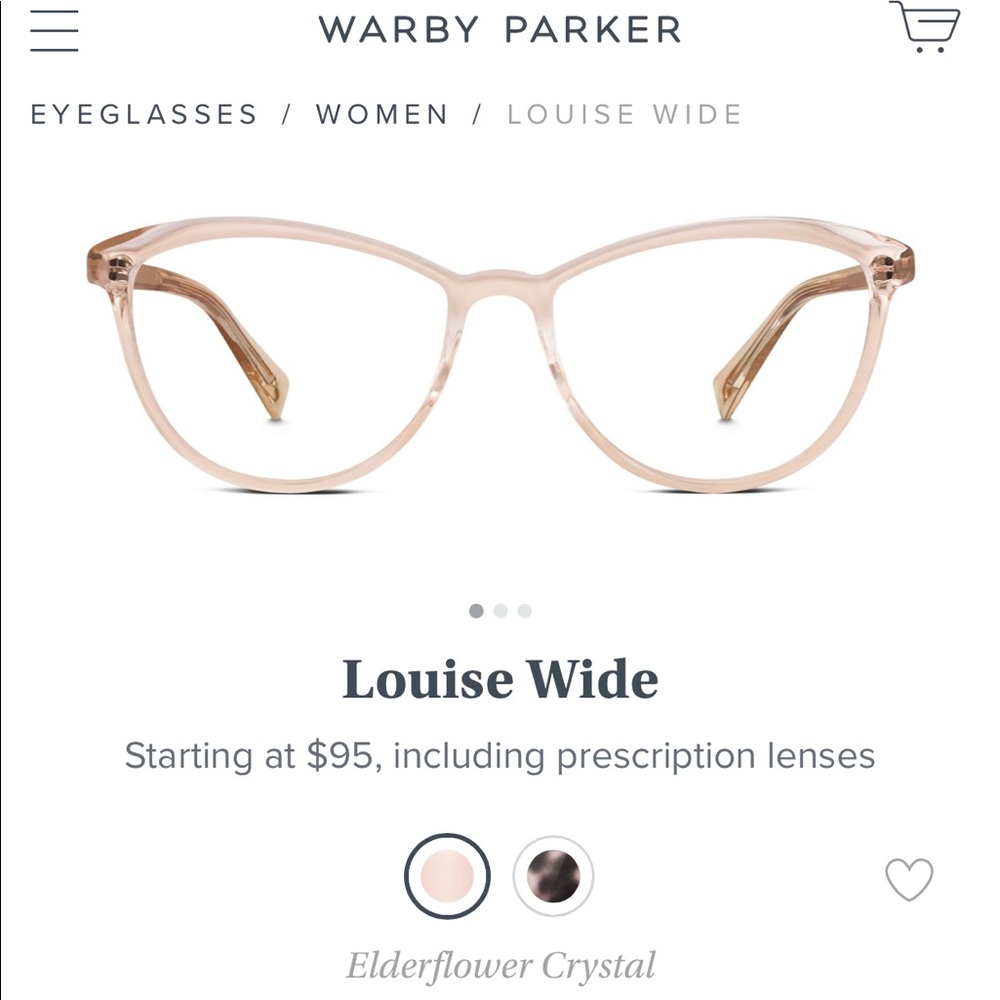 Warby Parker Louise Wide in Elderflower Crystal